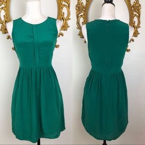 Madewell Green Silk Dress Size 2